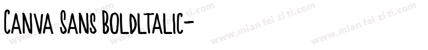 Canva Sans Boldltalic字体转换